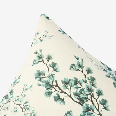 Funda de cojín de algodón cuadrada azul Bluira 45x45cm