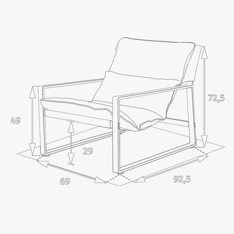 Sillon reclinable de jard&iacute;n de aluminio blanco Lambor 151x69x73cm