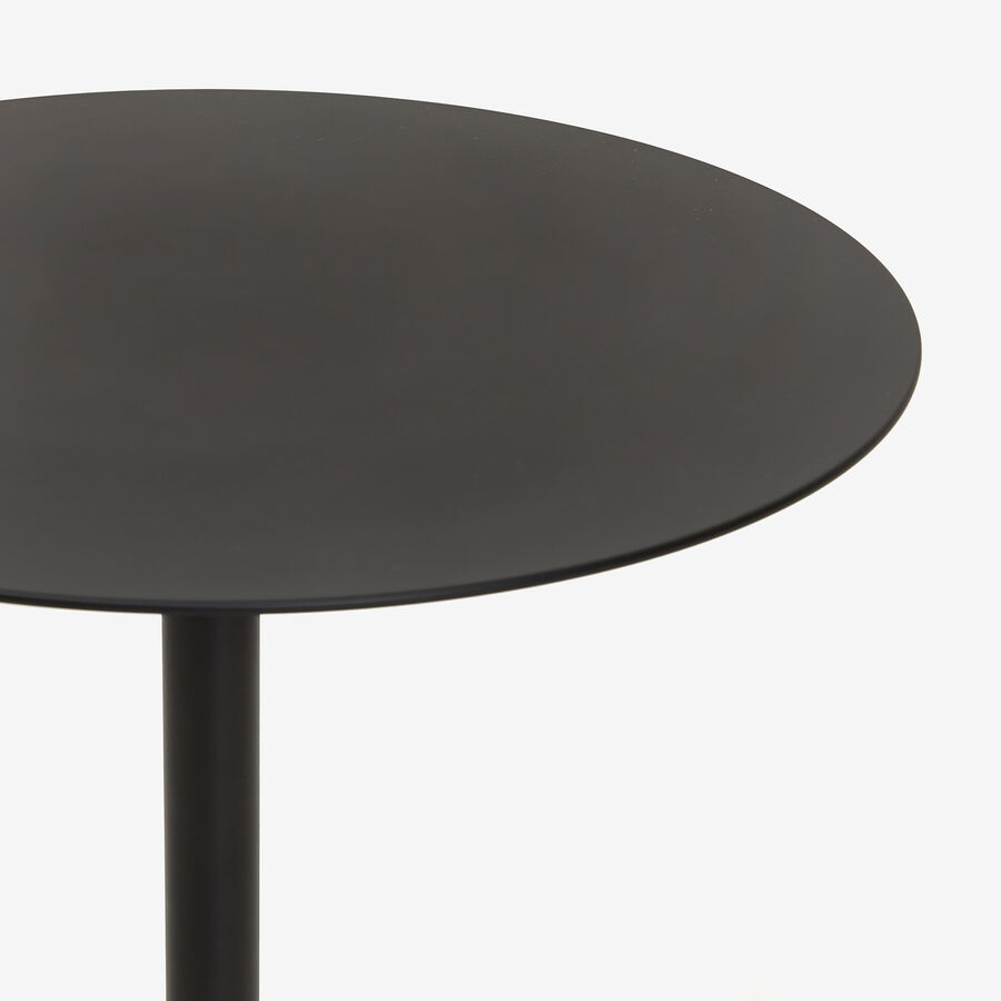 Mesa auxiliar de metal negra Malak &Oslash;35x53cm