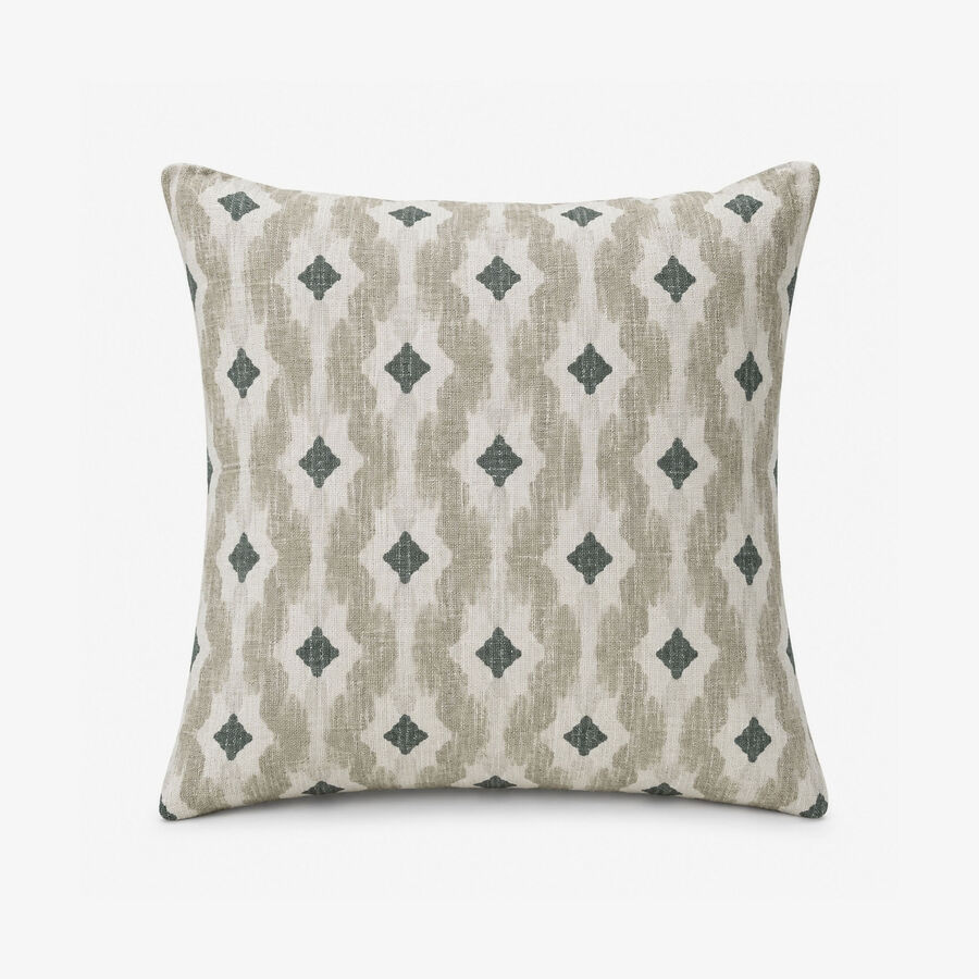 Funda de coj&iacute;n reversible beige de algod&oacute;n y poli&eacute;ster Sira 45x45cm