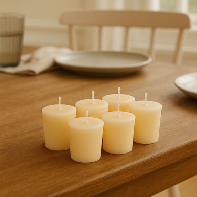 Set de 6 velas Votive crema