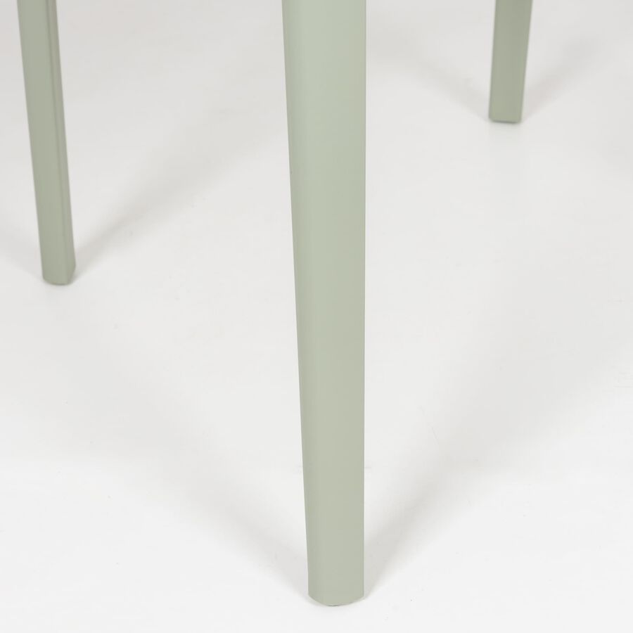 Silla de comedor apilable verde Daniela 50x49cm