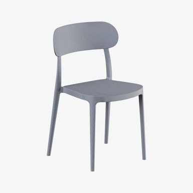 Silla de comedor de polipropileno gris Nesta 45x42x77cm