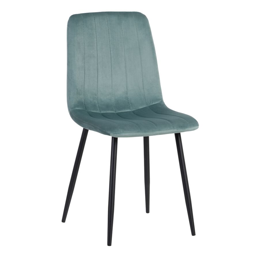 Set de 4 sillas de comedor velvet aguamarina Izabal 55x44x88cm