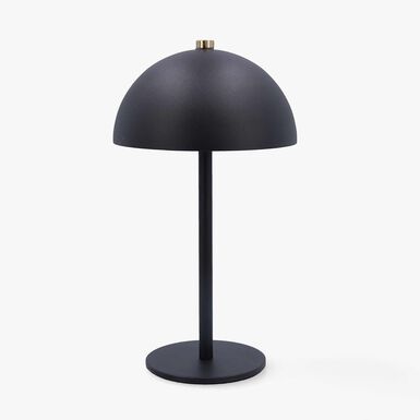 Lampara de mesa de metal negra usb Nora