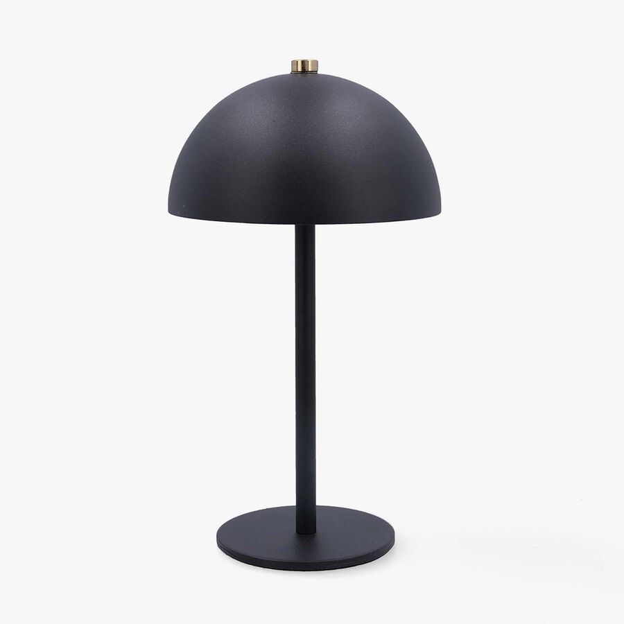 Lampara de mesa de metal negra usb Nora