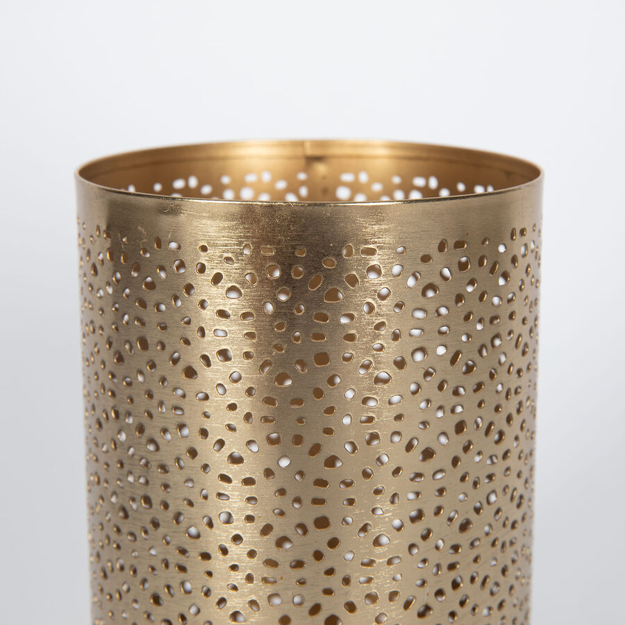 Portavelas de hierro dorado Ø10x15cm en varios modelos