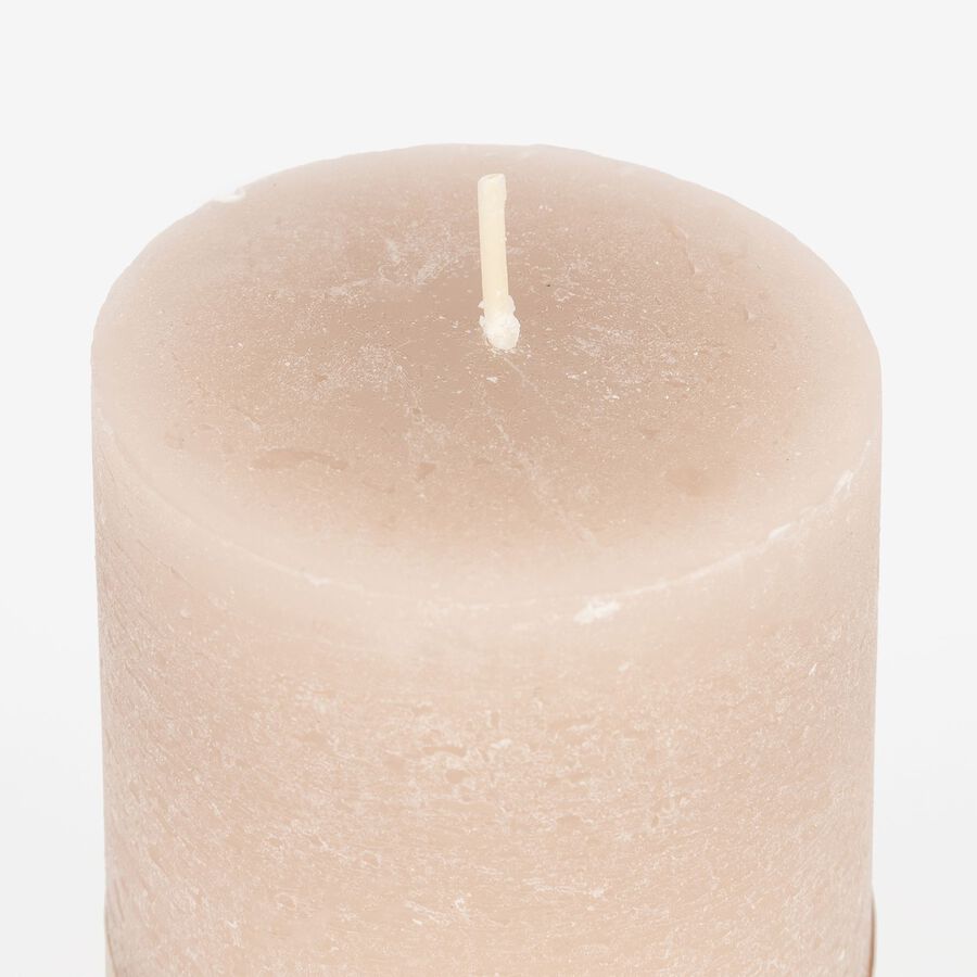 Vela decorativa rosa claro Kanea Ø7x14cm