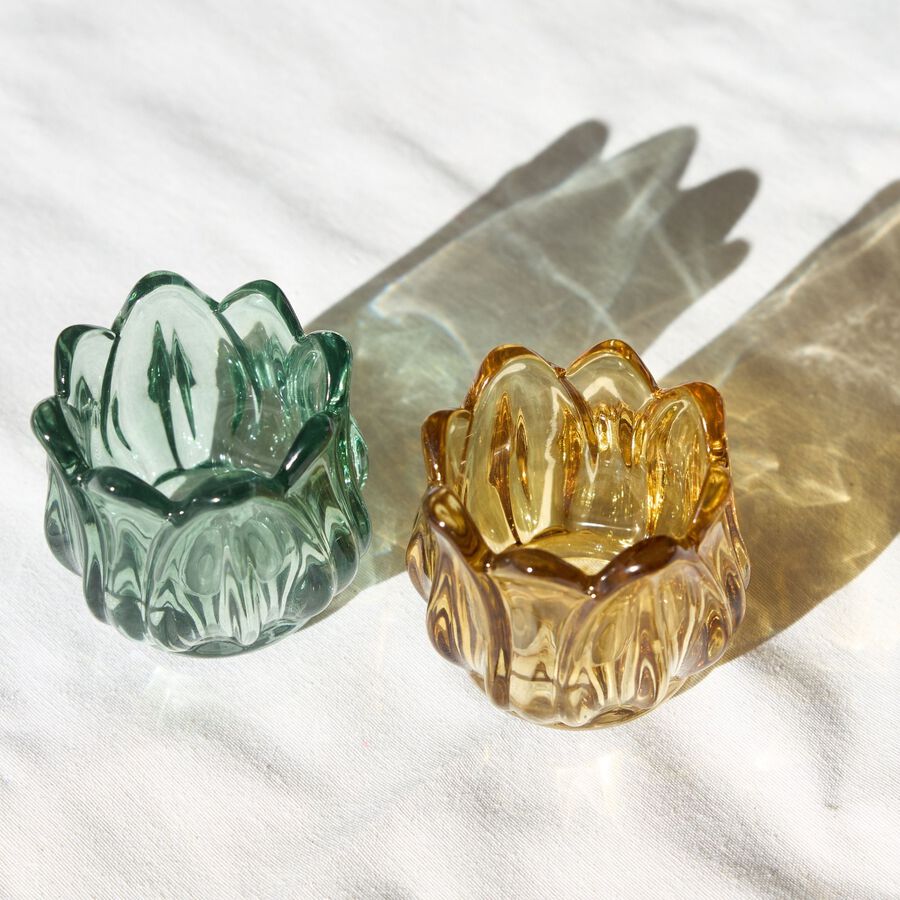 Portavelas de cristal Danae Ø7x7cm