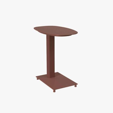 Mesa auxiliar de jard&iacute;n de aluminio caoba Venira 50x30x50cm