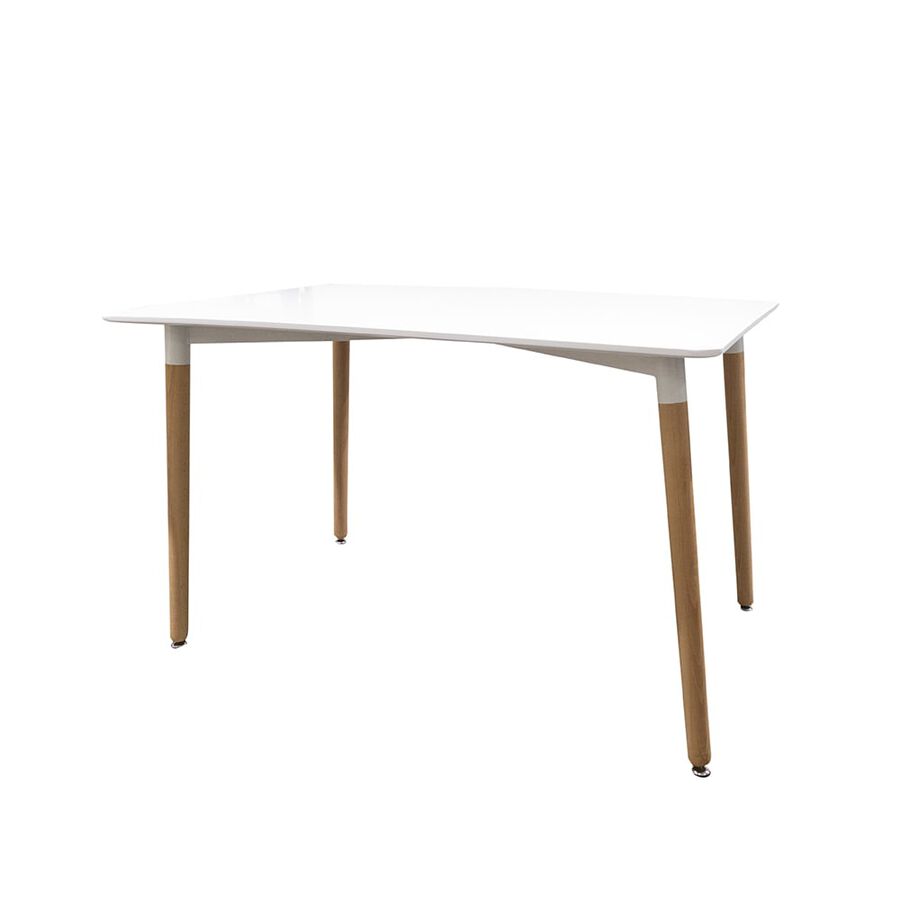 Mesa de comedor de madera rectangular blanca Sintra 120x80cm