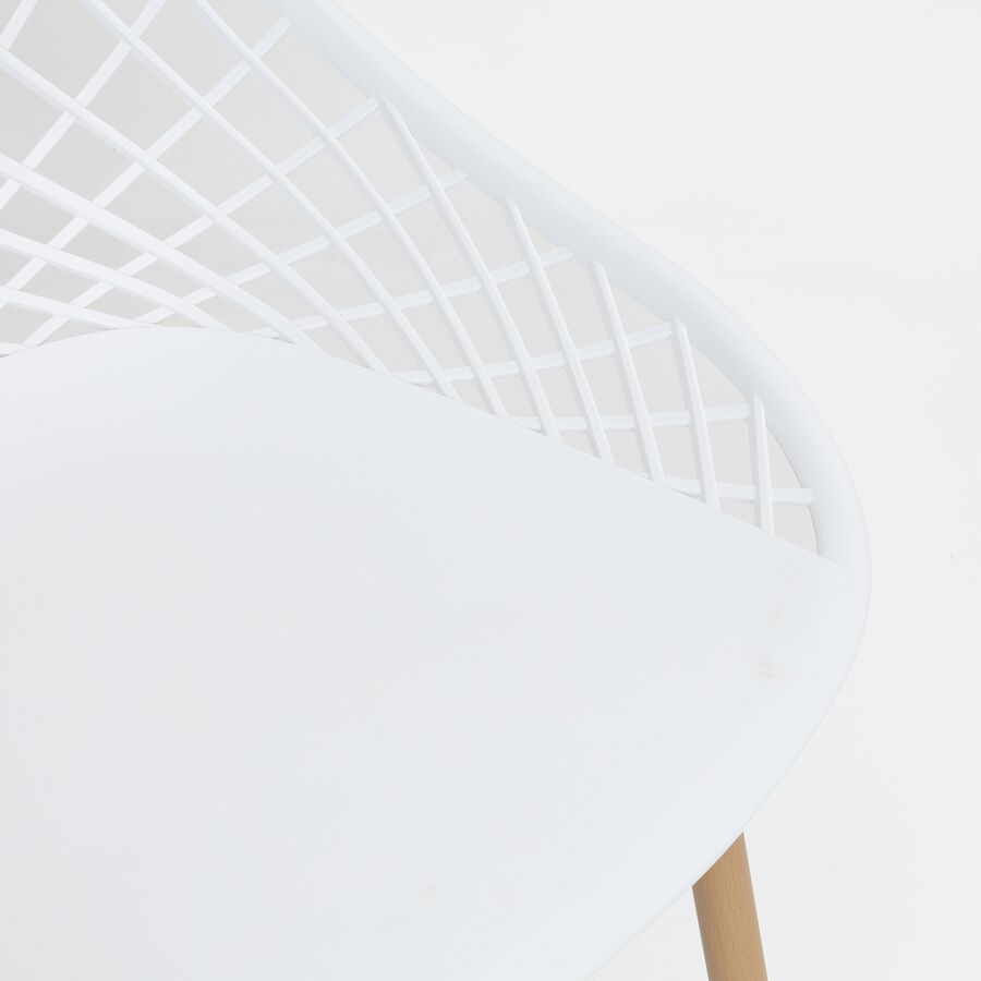 Silla de de comedor blanca Cascais 48x54x82 cm