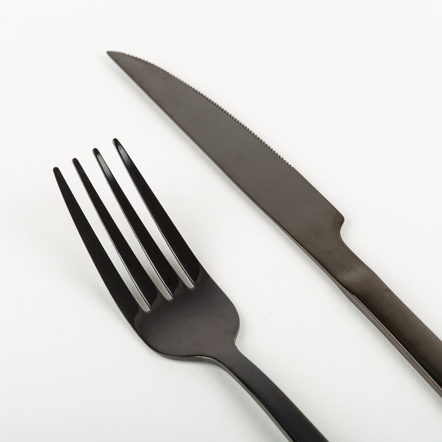 Cubertería de 24 piezas negra inoxidable Sofia - Bergner