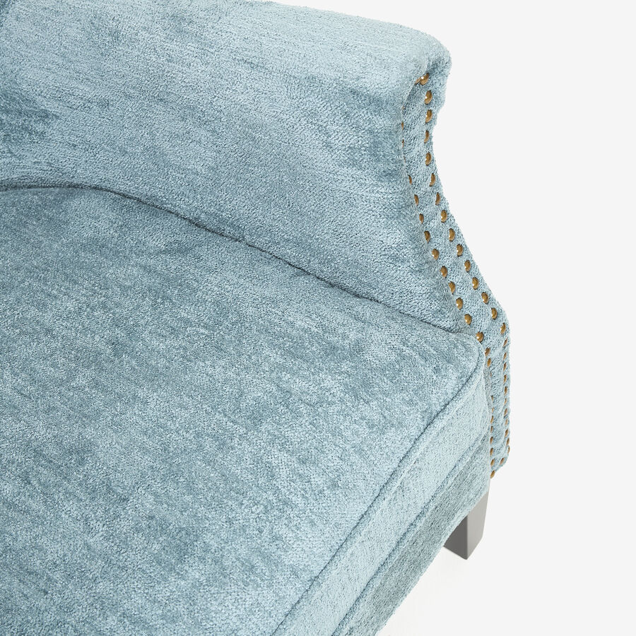 Butaca de terciopelo azul Aurora 79x75x79cm Clau&Chloe