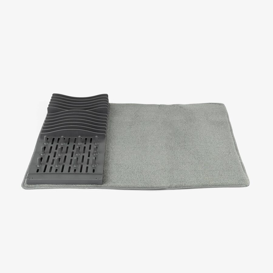 Tapete escurreplatos de plástico y microfibra 50x48cm