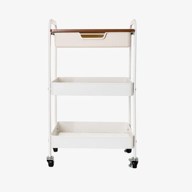 Carro de cocina de metal blanco Ulmar 47x31x75
