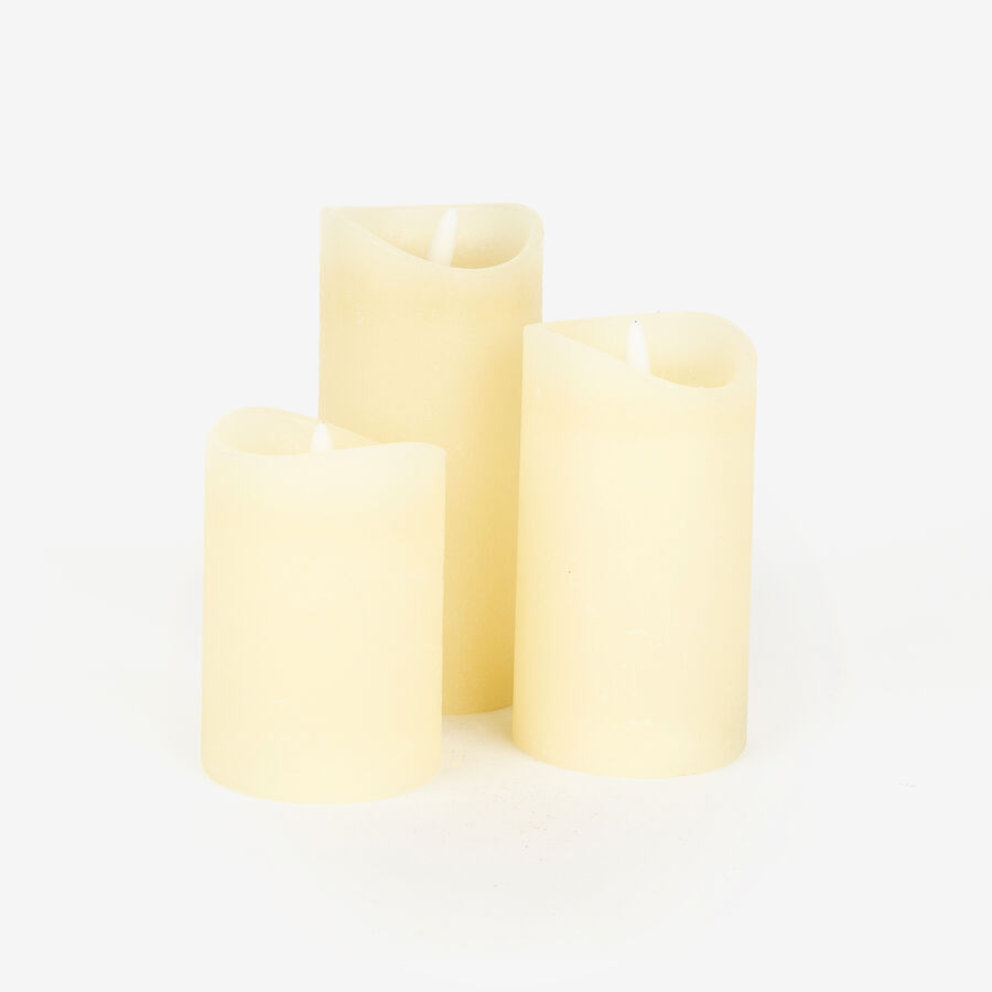 Vela LED crema 7x12,5cm