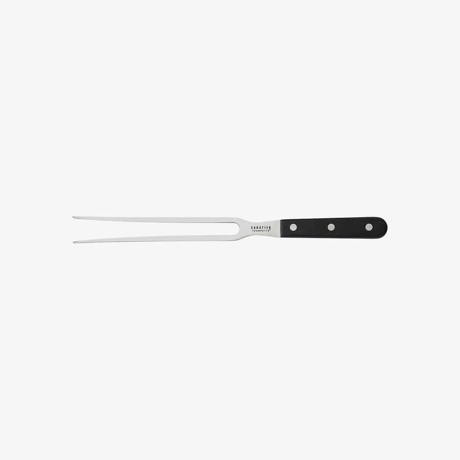 Tenedor de trinchar negro de acero in&oacute;xidable Sabatier 18,5cm