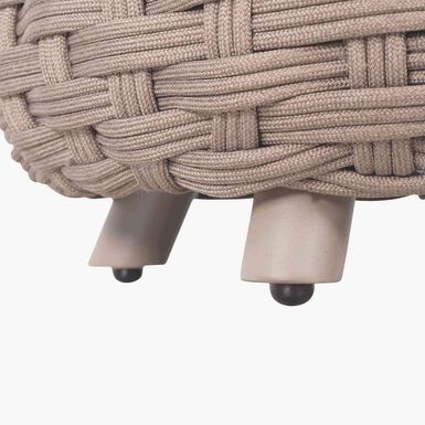 Puff de jard&iacute;n de aluminio caoba Obira &Oslash;49x38cm