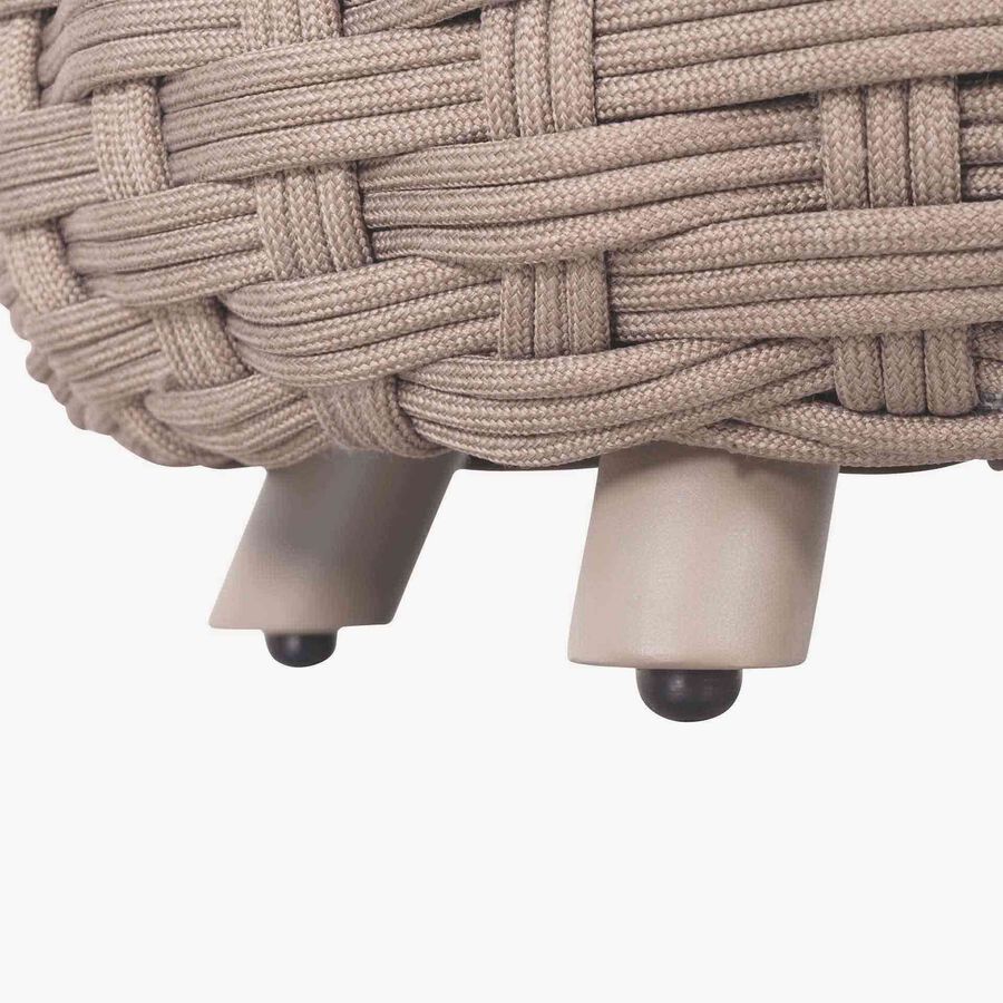 Puff de jard&iacute;n de aluminio caoba Obira &Oslash;49x38cm