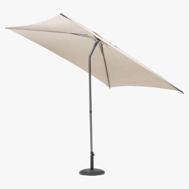 Parasol cuadrado inclinable de acero beige Sorya 242x242x229cm