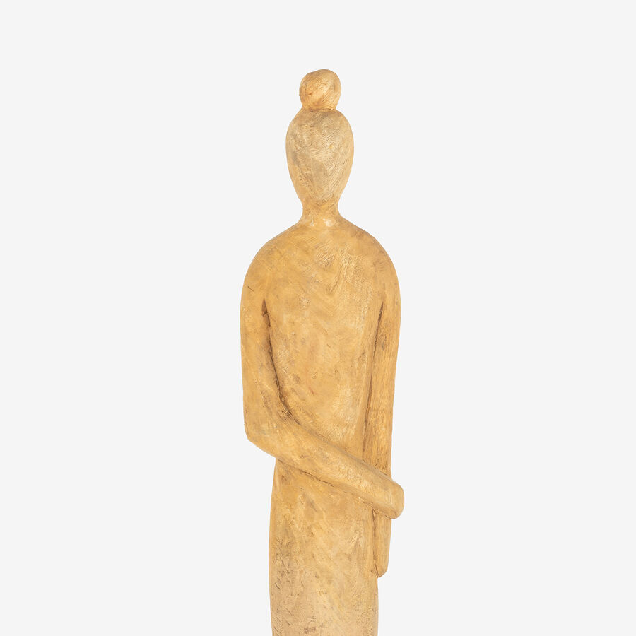 Figura decorativa de madera de mango Lady 71cm