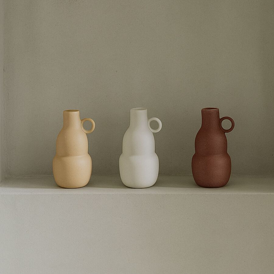 Jarrón de cerámica 20cm en varios colores