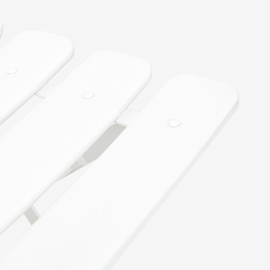 Set de jard&iacute;n plegable de mesa y 2 sillas de acero blanco Bistro