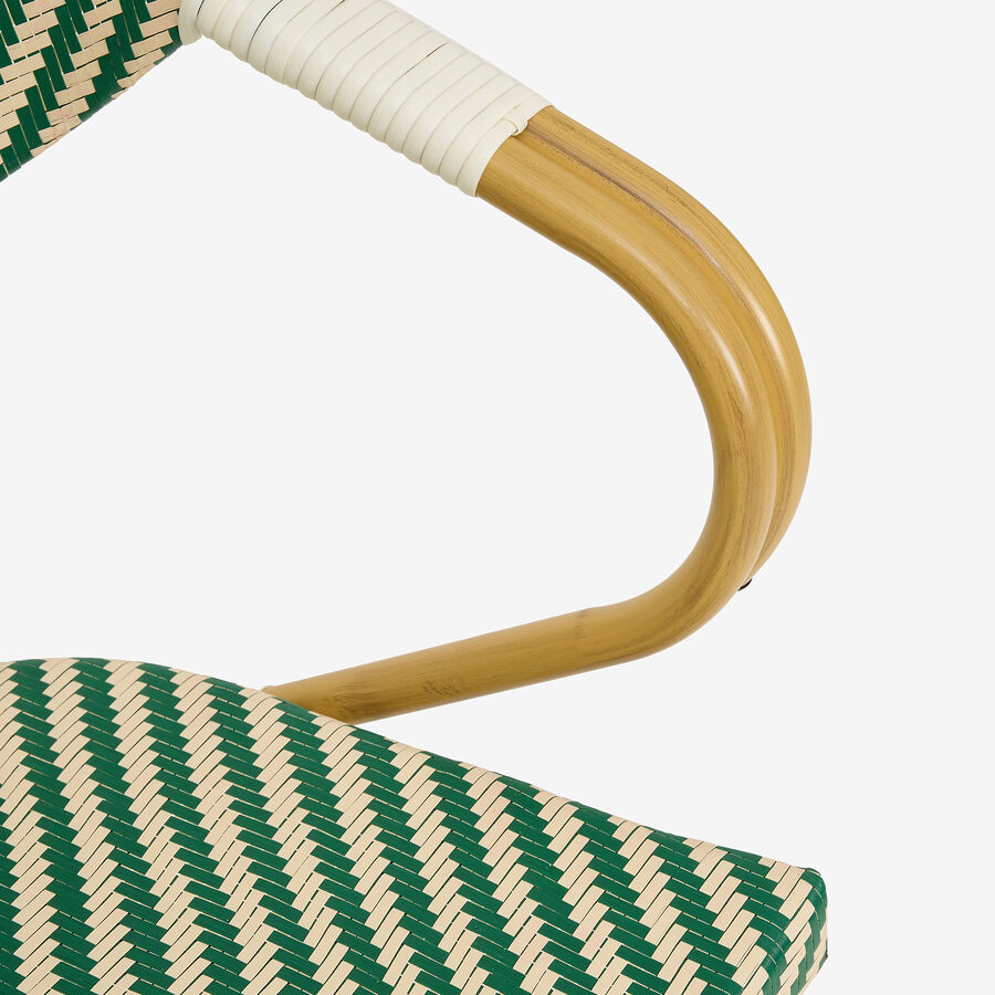 Silla de jardín bistro de textilene verde Sena 58x61x82cm