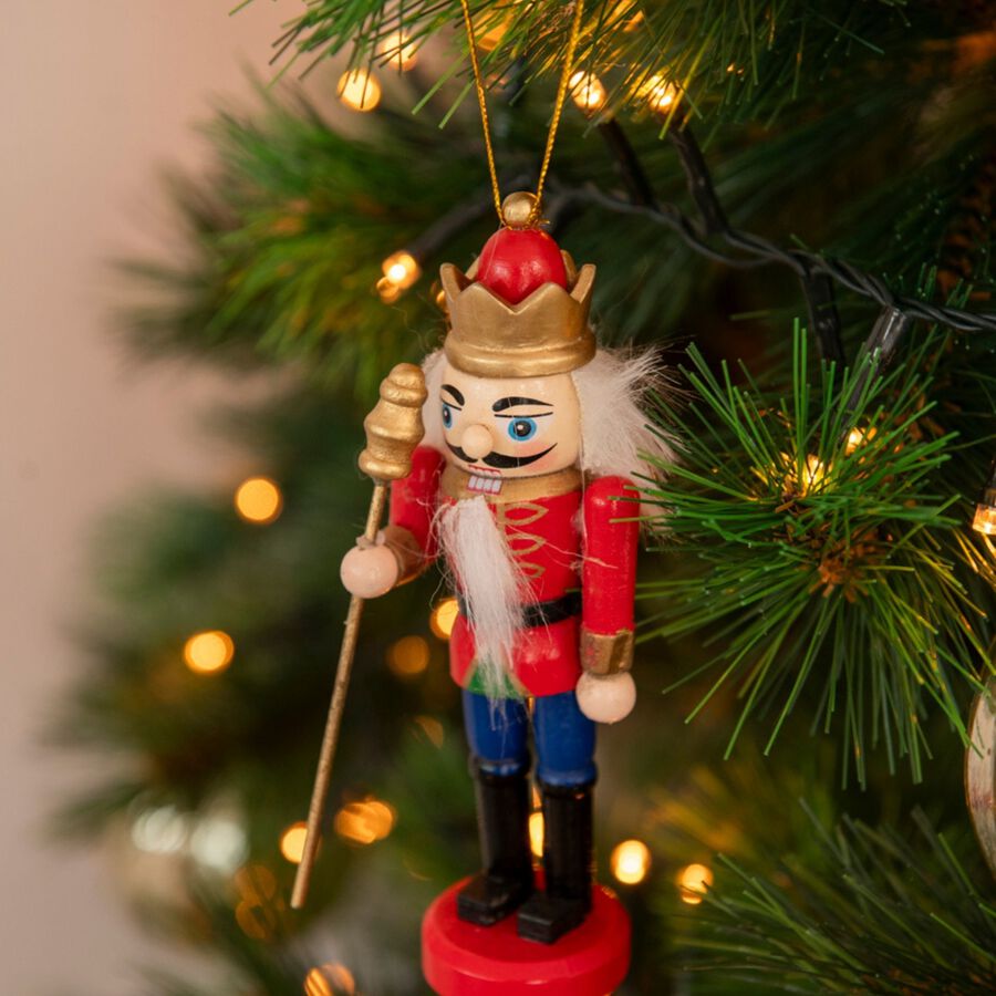 Set de 3 adornos colgantes Cascanueces 12cm