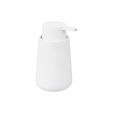 Dispensador de jabón de baño de cerámica blanco Daia Ø8x14,8cm