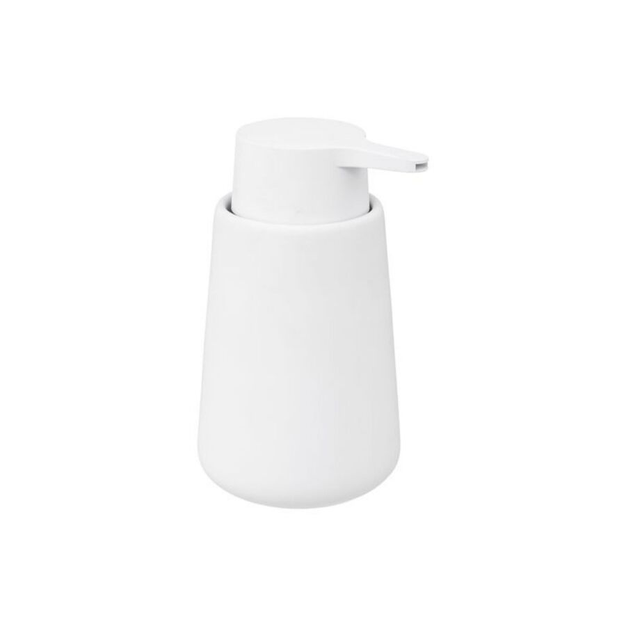 Dispensador de jabón de baño de cerámica blanco Daia Ø8x14,8cm