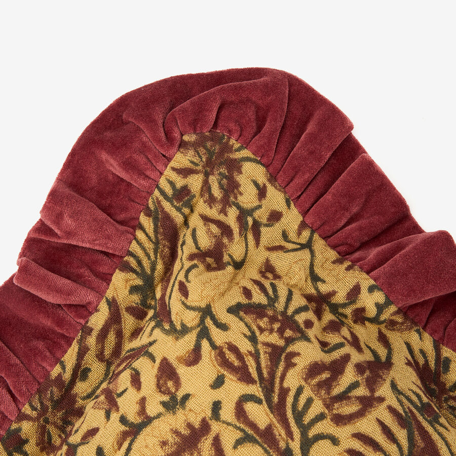 Funda de cojín de algodón burdeos Mia 40x60cm Clau&Chloe