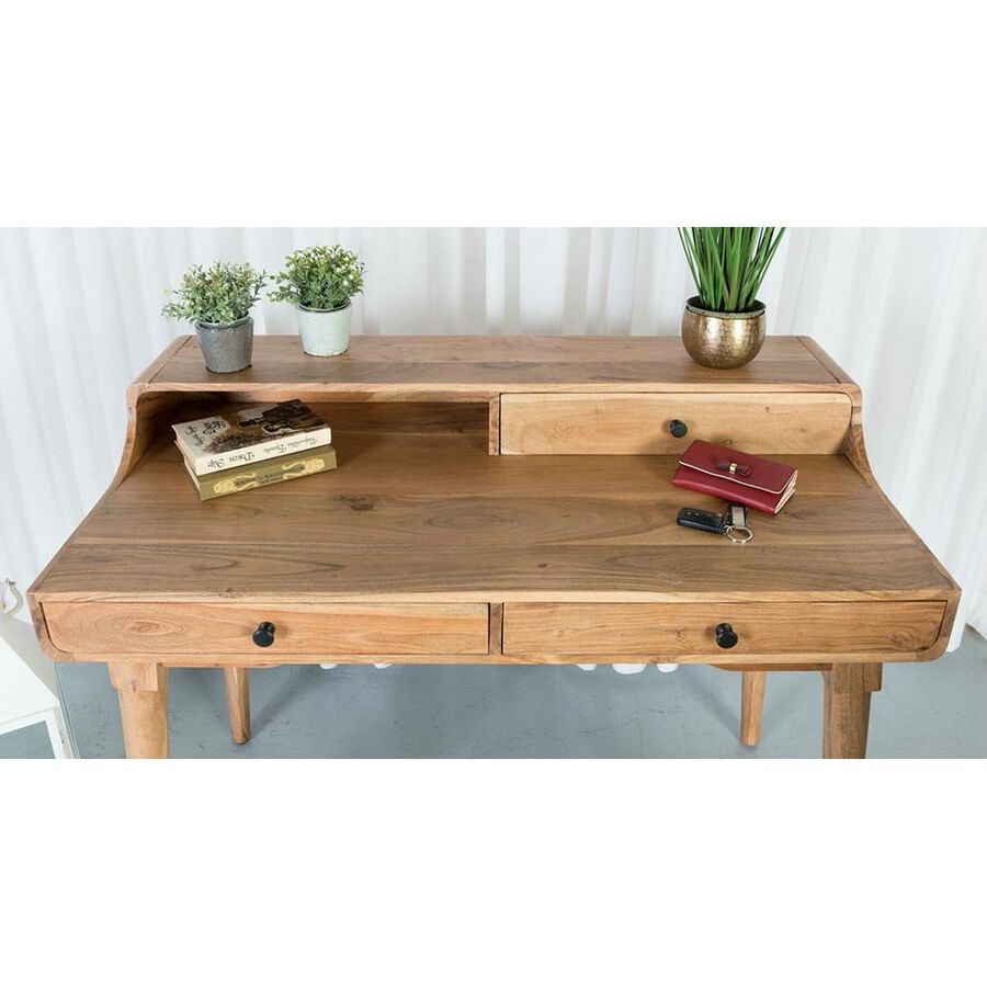 Escritorio de madera acacia 115x60x96cm Clau&Chloe