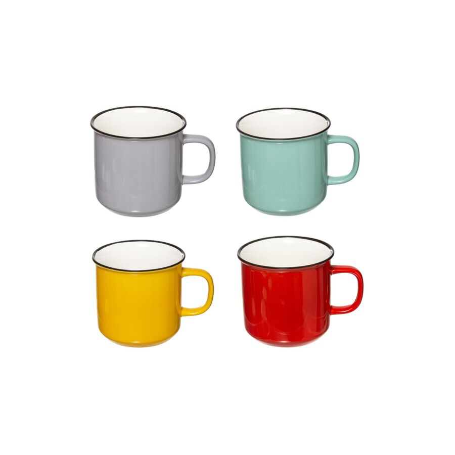Mug de porcelana gris Alessandro 42cl