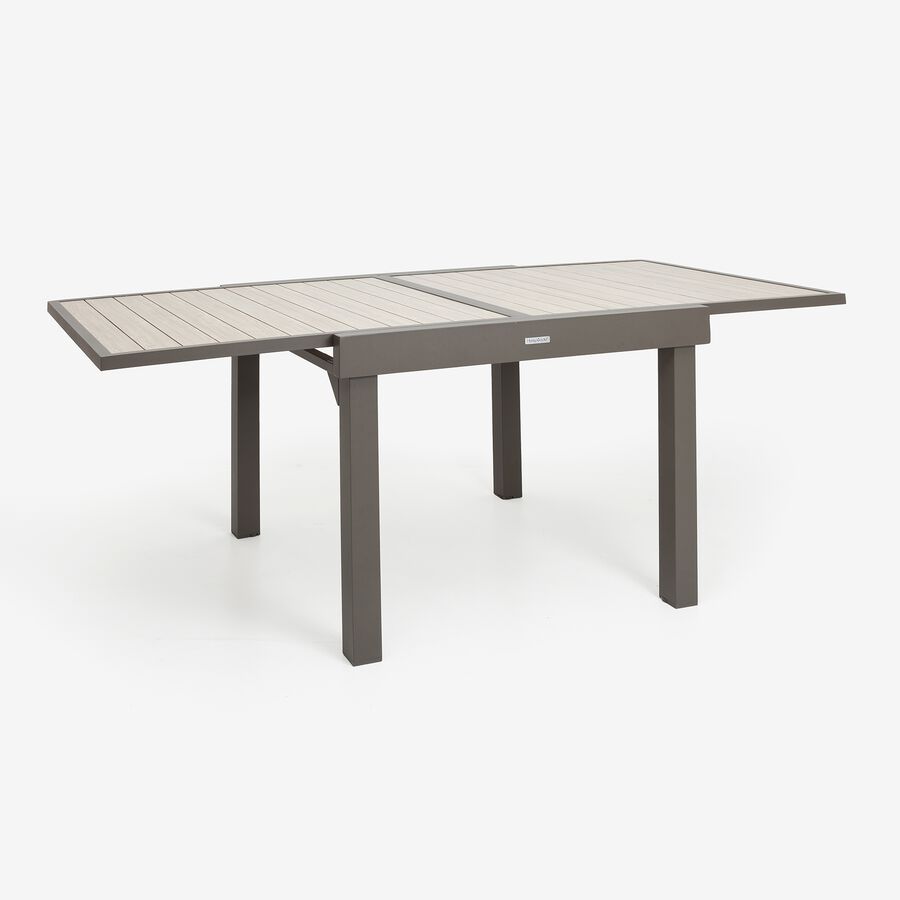 Mesa extensible gris de aluminio Palma 90/180cm