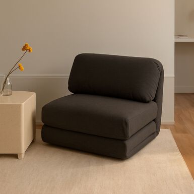 Sofá cama individual gris Ibon 78x82x58cm