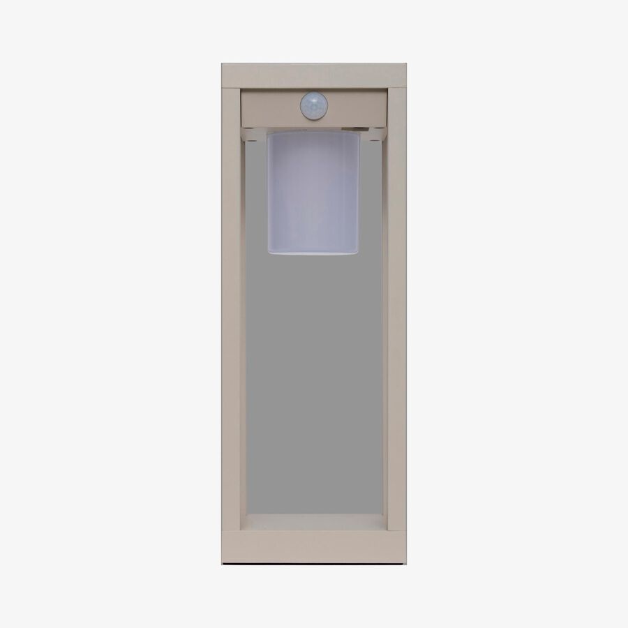Farol solar para jard&iacute;n de aluminio crema Pirox 40cm