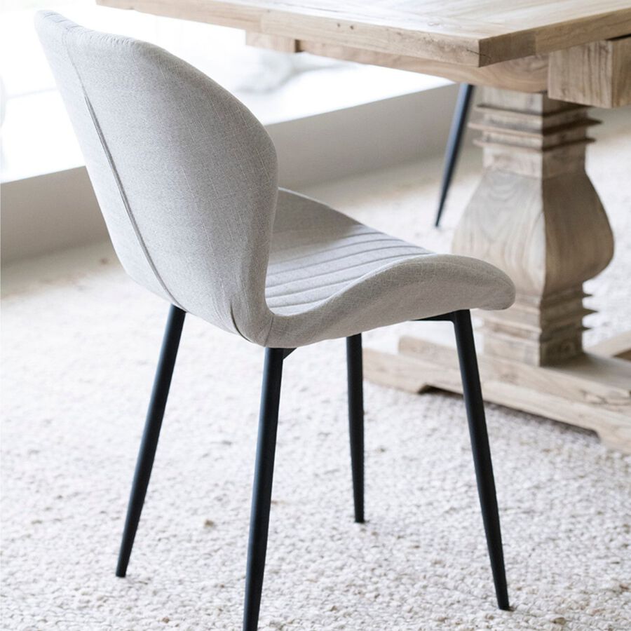 Silla de comedor gris Lydia 54x50x86cm Clau&Chloe