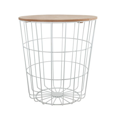 Mesa Auxiliar de madera con estructura metal