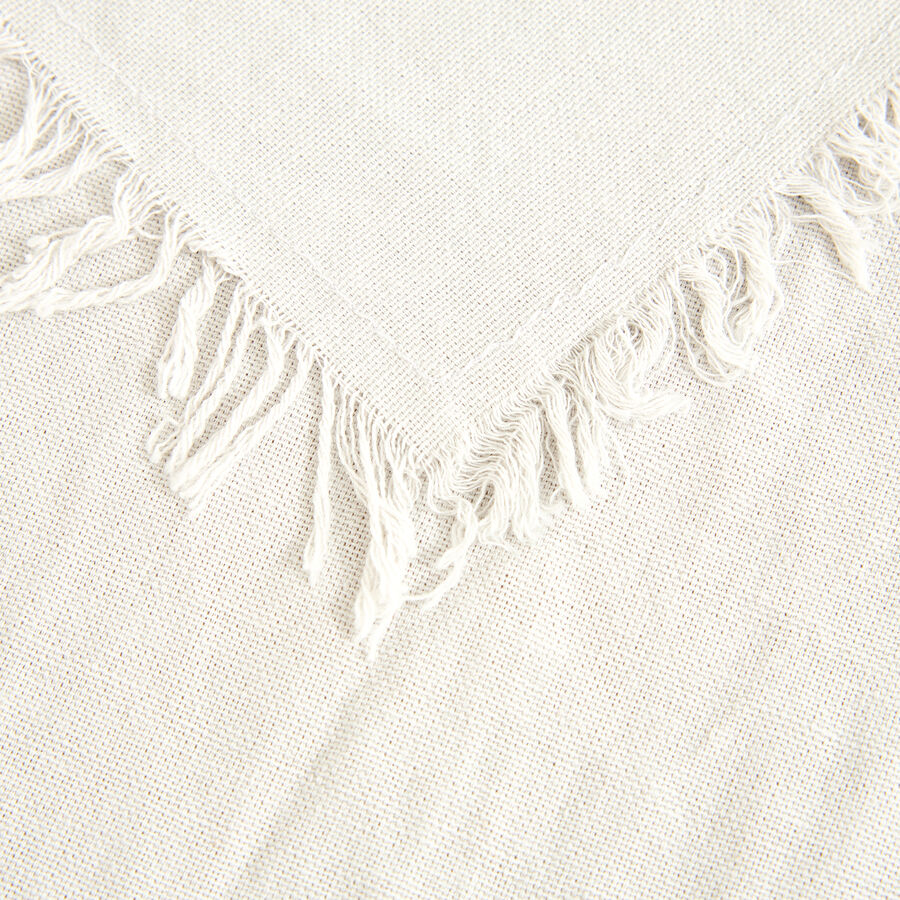 Camino de mesa de algod&oacute;n gris Flecos 30x150cm