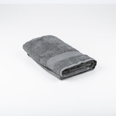 Toalla de lavabo de algodón gris oscuro Vic 50x100cm - 500 gr/m²