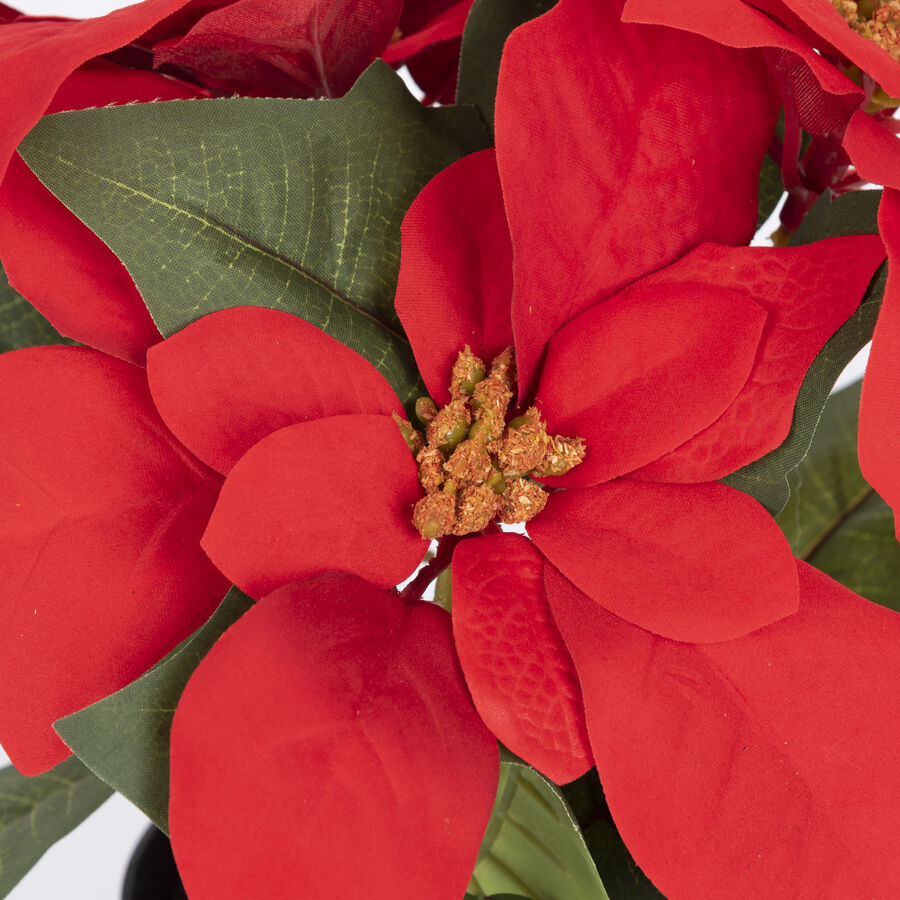 Flor de pascua artificial Navidad 24cm