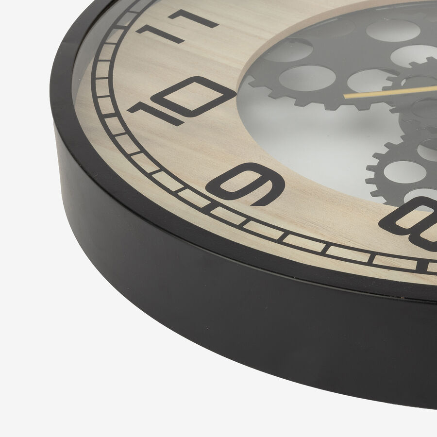 Reloj de pared de metal negro &Oslash;48cm