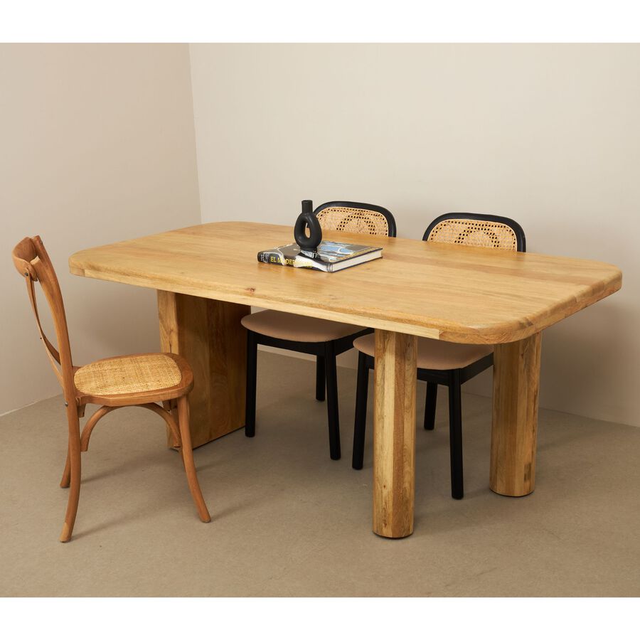 Mesa de comedor de madera de mango Barlet 180x90x76cm Clau&Chloe
