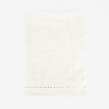 Camino de mesa de algodón blanco Vainica 45x140cm