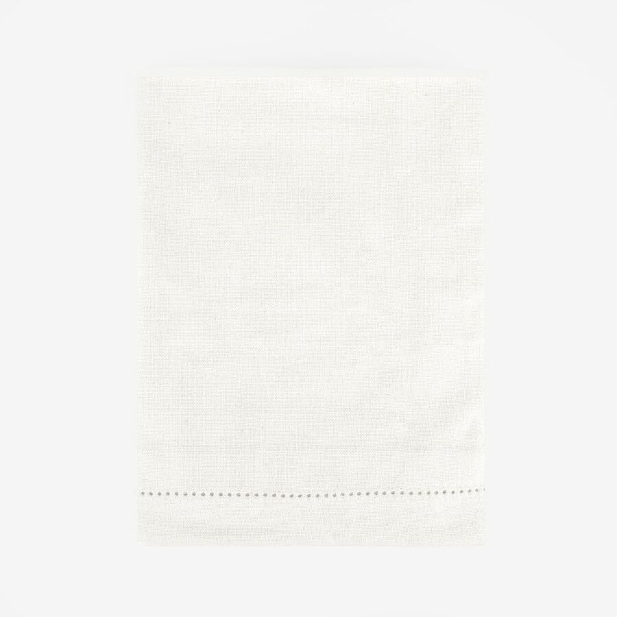 Camino de mesa de algodón blanco Vainica 45x140cm