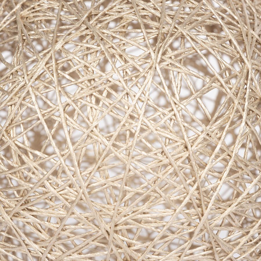 Bola decorativa de rafia dorada con luz LED Luys &Oslash;20cm