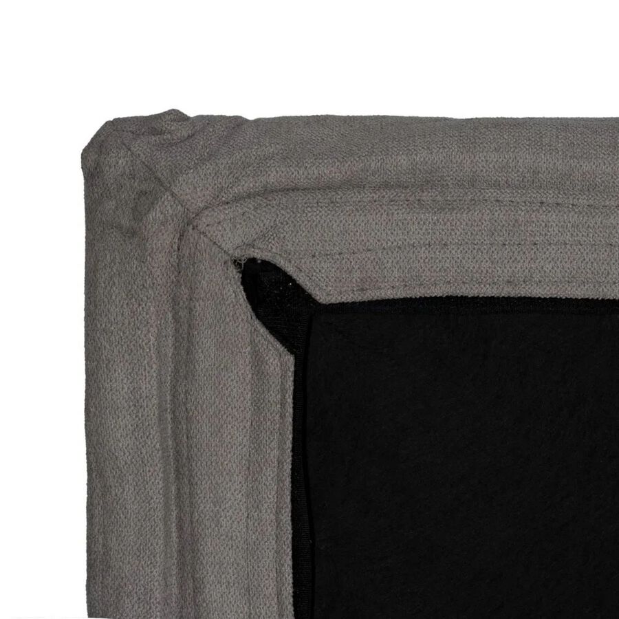 Cabecero tapizado desenfundable gris 190x8x100cm