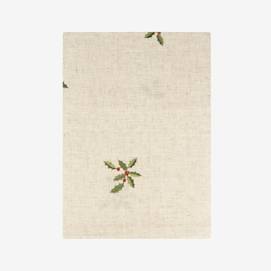 Mantel de lino beige Acebo 150x300cm